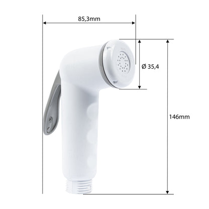 Rezerva cap de dus igienic alb, cu functie de bideu RV88882