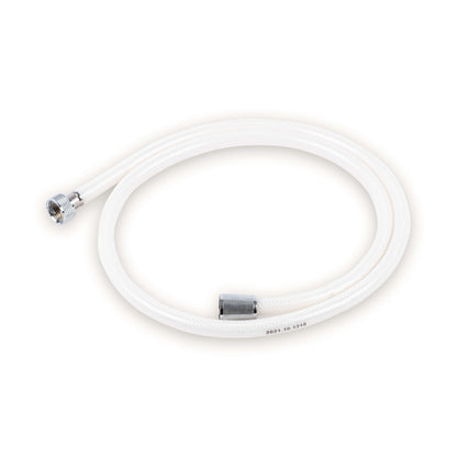 Furtun de dus, 120cm, PVC flexibil, sistem anti-rasucire, alb, Italia RV888871